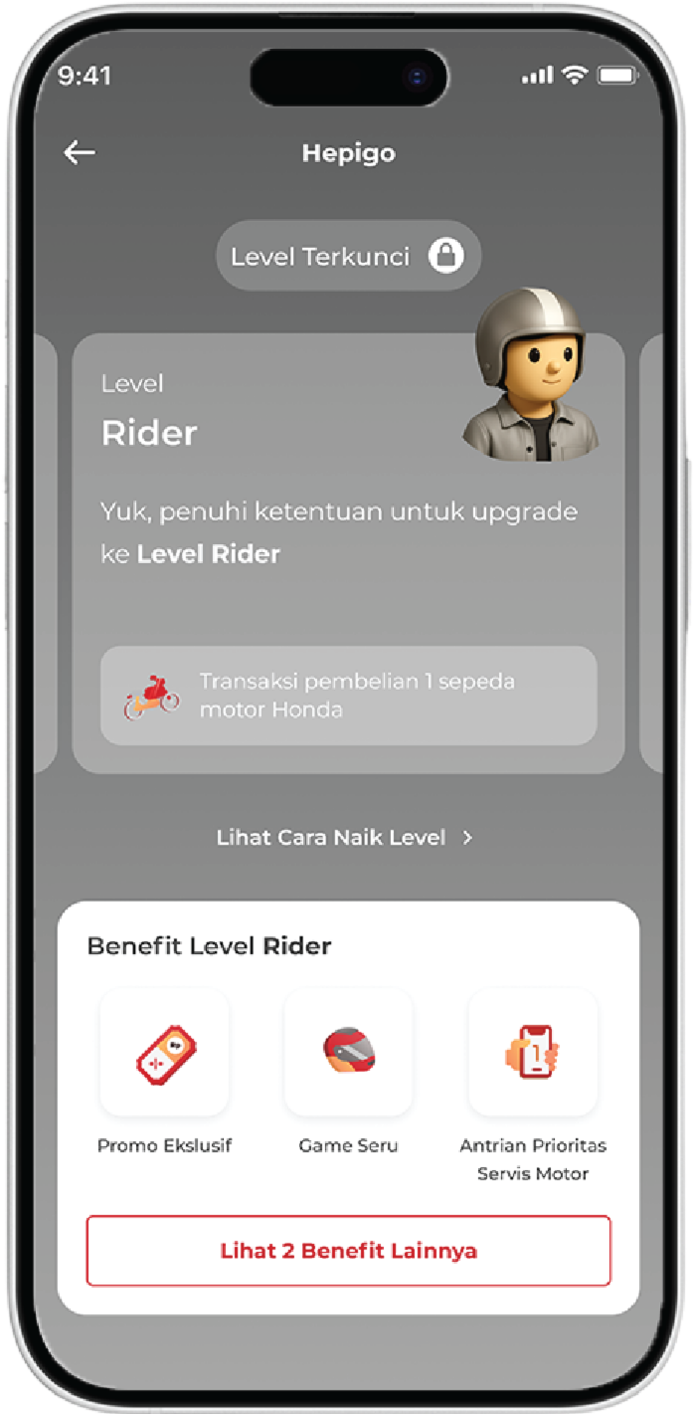 Benefit Level Rider Mockup